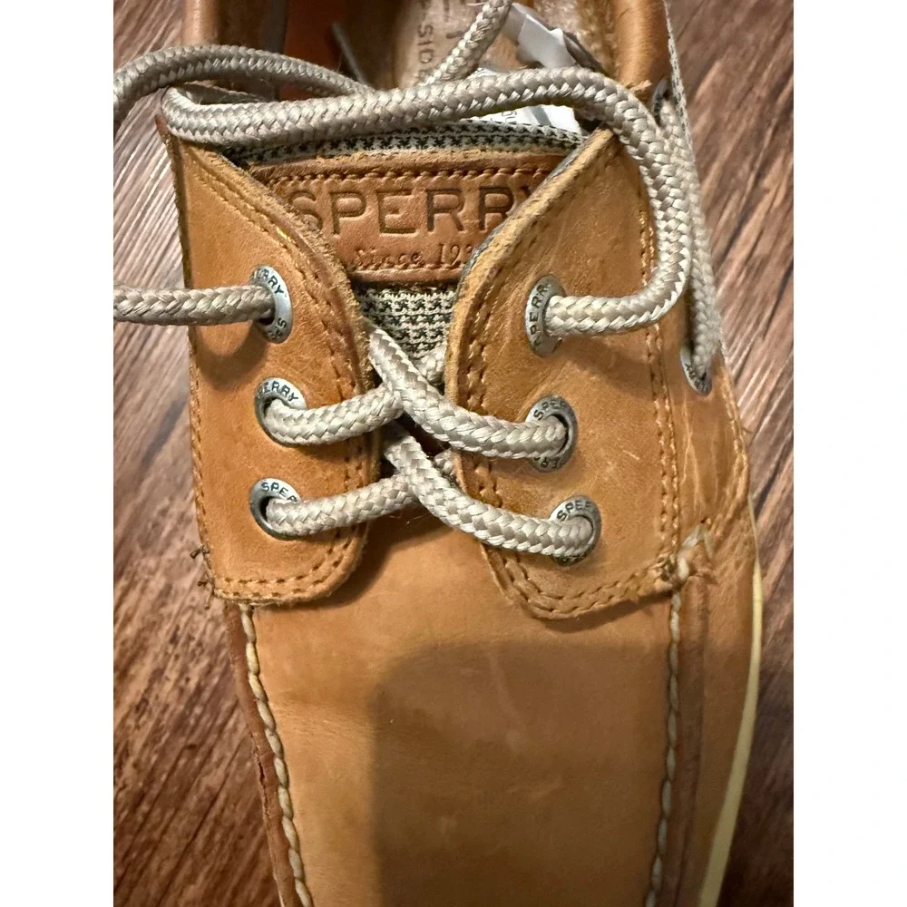 Sperry Top-Sider Billfish Mens 9.5M Tan Leather Mesh Boat Shoes 0799320 Loafers